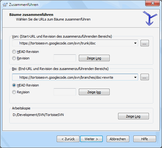 Der Assistent - Zusammenführen von Bäumen