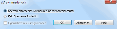 Eigenschaftsseite svn:needs-lock